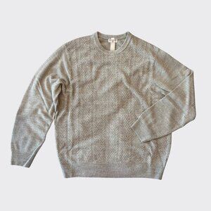 Dockers Men’s Crewneck Sweater XL Beige Textured Knit Classic Fit